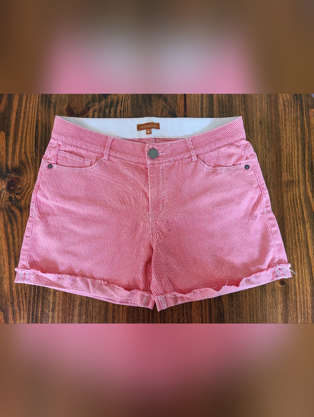 Red/White Striped Women’s Shorts